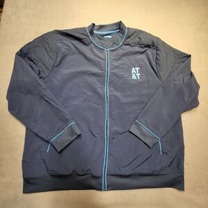 ATT AT&T Employee Jacket Mens 2XL Blue Full Zip Long Sleeve Business